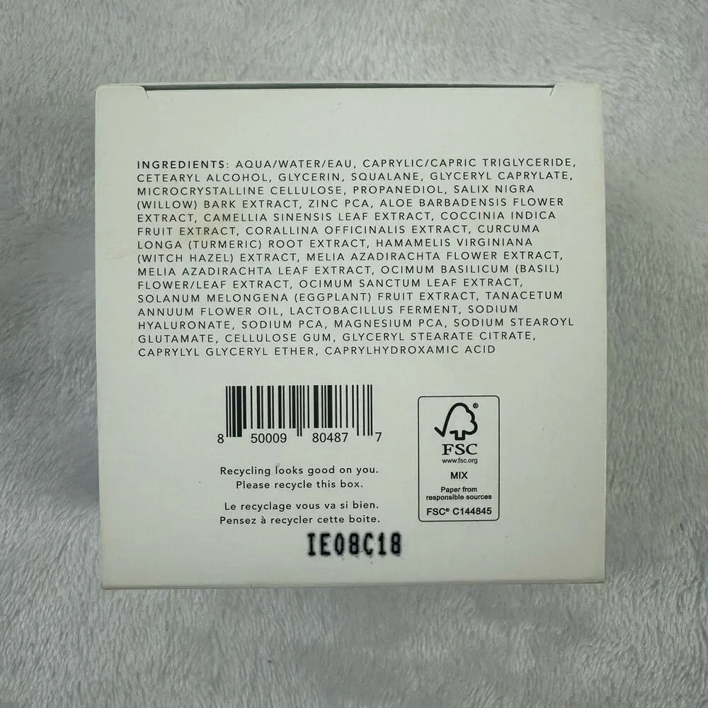 Herbivore 50mL Aquarius Pore Purifying BHA Cream Blue Tansy Moisturizer‎ NEW